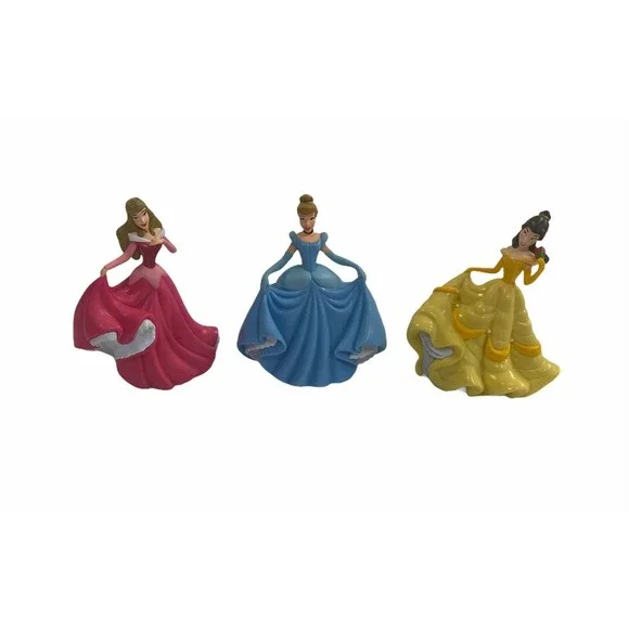 Disney Princesses Cinderella Aurora Sleeping Beauty Belle Lot Cake Topper